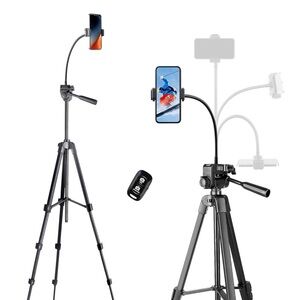 Adjustable Black Tripod with Phone Holder